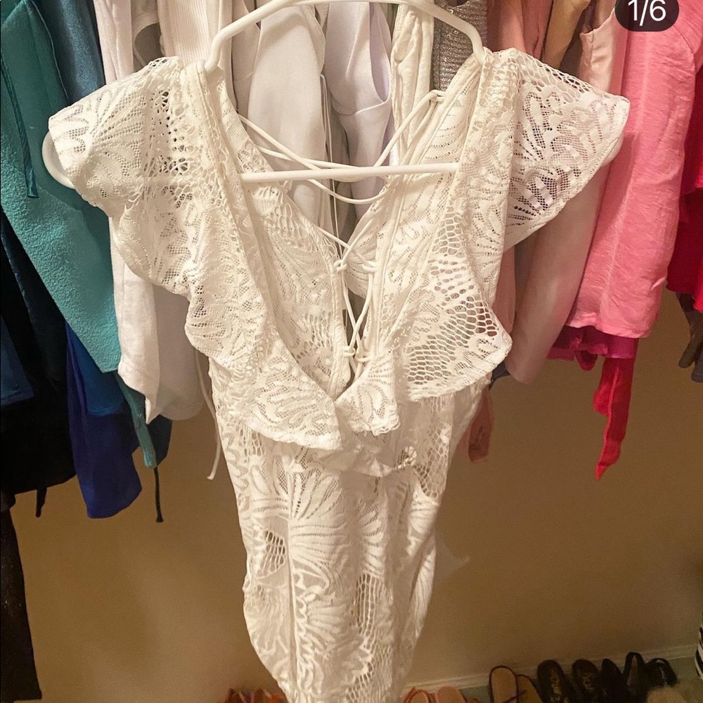 White lace bodysuit